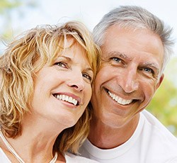 Couple with healthy smiles