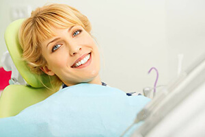 Smiling dental patient