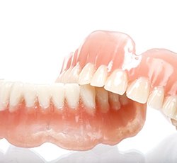 Two full dentures in Lovell on white background