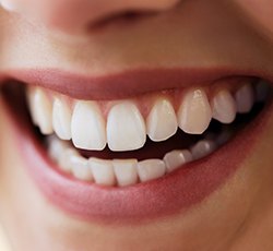 Closeup of healthy teeth and gums