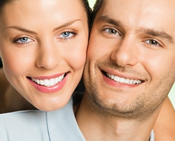 Young couple smiling