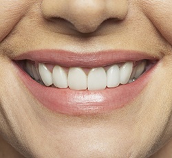 Closeup of healthy teeth and gums