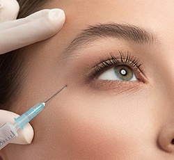 Woman receiving Botox injection